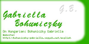 gabriella bohuniczky business card